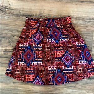 Alya Aztec patterned skirt.